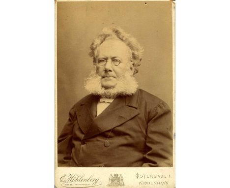 IBSEN HENRIK: (1828-1906) Norwegian playwright, one of the founders of modernism in theatre. A fine vintage signed and inscri