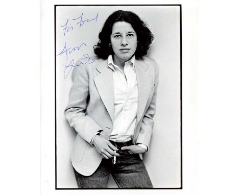 LEBOWITZ FRAN: (1950- ) American author and public speaker, recognised for her sardonic social commentary. Signed and inscrib