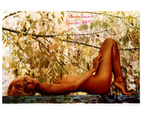 DARC MIREILLE: (1938-2017) French actress and model, the partner of actor Alain Delon from 1968-83. Signed colour 12 x 8 phot