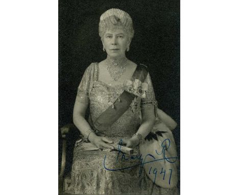 MARY OF TECK: (1867-1953) Queen Consort of the United Kingdom 1910-36, wife of King George V. Vintage signed postcard photogr