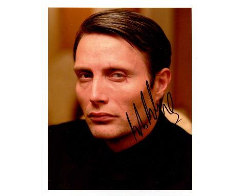 MIKKELSEN MADS: (1965- ) Danish actor. Signed colour 8 x 10 photograph of Mikkelsen in a head and shoulders pose in costume f