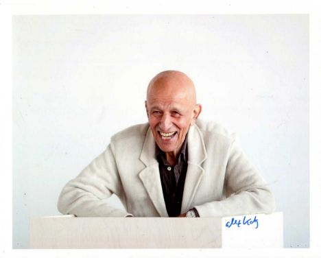 KATZ ALEX: (1927- ) American artist. Signed colour 10 x 8 photograph of Katz in a head and shoulders pose, standing at a lect