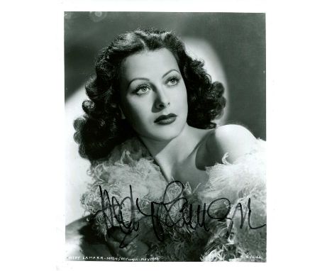 LAMARR HEDY: (1914-2000) Austro-Hungarian-born American actress. Signed 8 x 10 photograph of Lamarr in a glamorous head and s