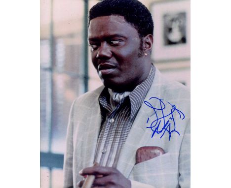 MAC BERNIE: (1957-2008) American comedian and actor. A scarce signed colour 8 x 10 photograph of Mac in a head and shoulders 