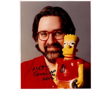 GROENING MATT: (1954- ) American cartoonist and animator, creator of the television series The Simpsons. Signed colour 8 x 10