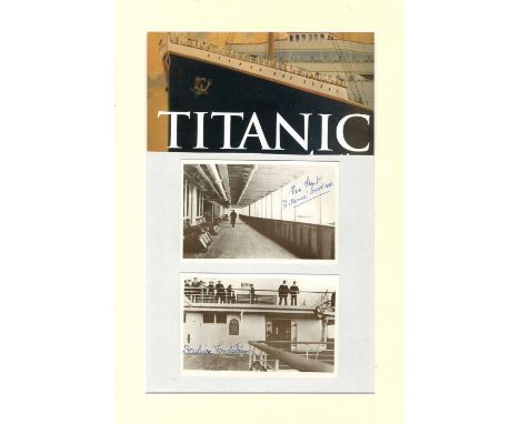 [RMS TITANIC]: A pair of modern 5.5 x 3.5 postcards depicting different views of part of the deck etc. of the RMS Titanic, th