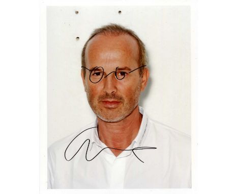 WURM ERWIN: (1954- ) Austrian artist, noted for his Fat Car series of sculptures. Signed colour 8 x 10 photograph of Wurm in 