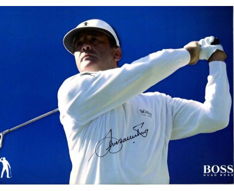 BALLESTEROS SEVERIANO: (1957-2011) Spanish Golfer, Open Champion 1979, 1984 &amp; 1988. Signed 8 x 10.5 colour photograph, th