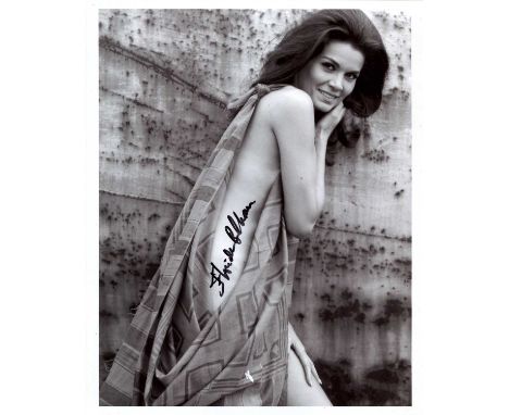 BOLKAN FLORINDA: (1941- ) Brazilian actress and model. Signed 8 x 10 photograph of the pretty dark haired Bolkan in a three-q