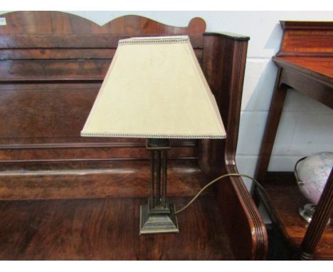 A Marks &amp; Spencer column form table lamp with shade 