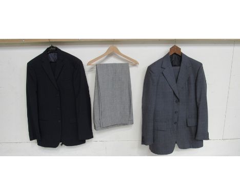 A two piece Simpson of Piccadilly made in USA, light weight shadow check suit and two piece Airey &amp; Wheeler suit by Steeg
