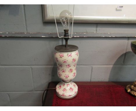 A floral design table lamp 