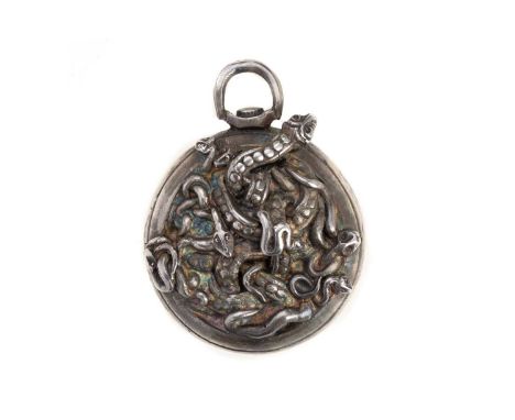 NICOLA D'ALTON MOSS (BRITISH, 1960-), STERLING SILVER ART MEDAL, HALLMARKED FOR EDINBURGH 2011 in card box4.7cm diameterQty: 