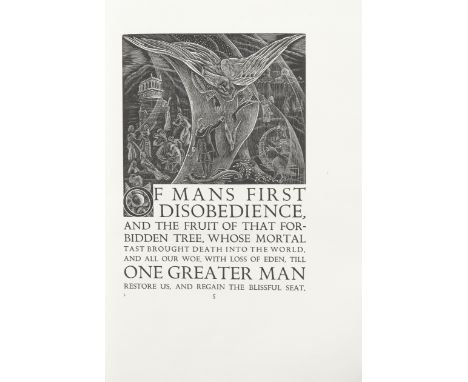 GOLDEN COCKEREL PRESS - ROBERT GIBBINGSMILTON (JOHN) Paradise Lost. A Poem... the Text of the First Edition Prepared for Pres