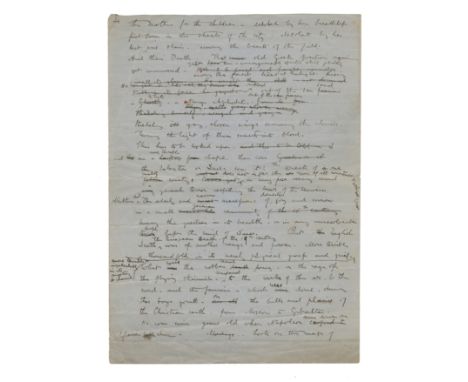 RUSKIN (JOHN)Autograph manuscript leaf from Ruskin's work on Giorgione and Turner, The Two Boyhoods, vol.V, part 9, chapter 9