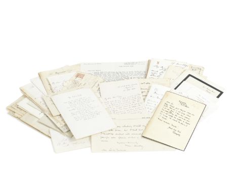 BAYNE COLLECTION – LITERATURE, SCIENCE &amp; THE ARTSCollection of over 100 autograph letters, postcards and cut signatures, 