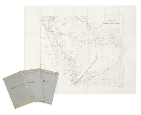 PERSIAN GULF AND ARABIAPersian Gulf, large colour-printed map of 'Persian Gulf and Adjacent Countries... Additions Feby. 1919