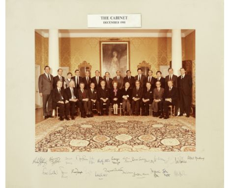 POLITICS - MARGARET THATCHER'S CABINET, 1981The Conservative Cabinet of Prime Minister Margaret Thatcher, at No. 10 Downing S