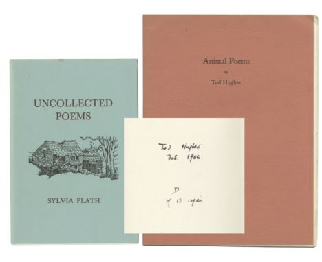 PLATH (SYLVIA)Uncollected Poems, 9 copies, FIRST EDITION, LIMITED TO 150 COPIES, THESE COPIES SPECIALLY INSCRIBED AND LETTERE