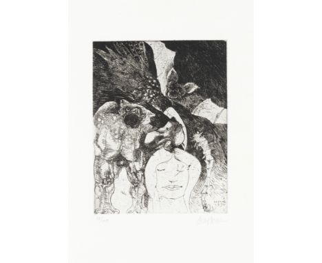 PLATH (SYLVIA)Pursuit. With an Etching &amp; Drawings by Leonard Baskin, NUMBER 18 OF 100 COPIES,  etched plate by Baskin sig