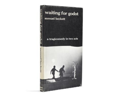 BECKETT (SAMUEL)Waiting for Godot. Tragicomedy in 2 Acts,  first edition in English, 2 leaves of photographs, publisher's bla