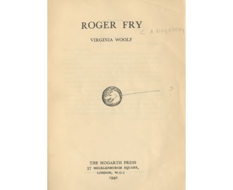 WOOLF (VIRGINIA)Roger Fry, UNCORRECTED PROOF COPY, WITH PENCIL CORRECTIONS in an unidentified hand on approximately 24 pages 