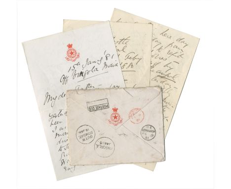 FIRST BOER WAR 1880-1881Group of five autograph letters from Lieutenant Colonel Hardin Burnley-Campbell (1843-1920), signed (
