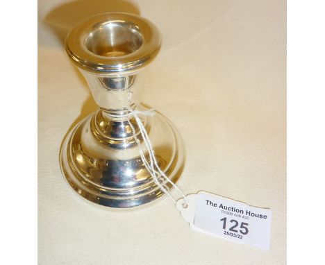 Sterling silver dwarf candlestick - fully hallmarked