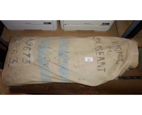 An old Army canvas tent