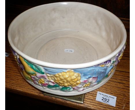 Clarice Cliff Art Deco floral bowl, model no. 286 L/S, approx. 23cm diameter (sold in aid of Cancer Research)