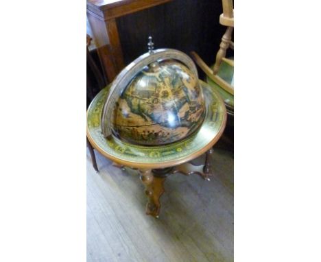 A world globe drinks cabinet/ trolley