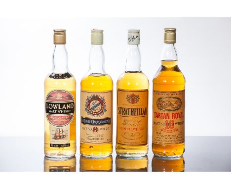 LOWLAND MALT TRIPLE DISTILLED 10 YEAR OLD
Single Lowland Malt Whisky, 70cl, 40% volume.
GLEN DOCHART 8 YEAR OLD
Malt Scotch W