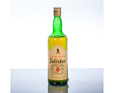 TALISKER 8 YEAR OLD
Single Island Scotch Whisky, 75cl, 45.8% volume. CONDITION REPORT: Medium shoulder fill