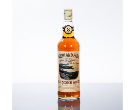 HIGHLAND PARK 8 YEAR OLD
Single Island Scotch Whisky, 26 2/3 fl.oz, 70°.
