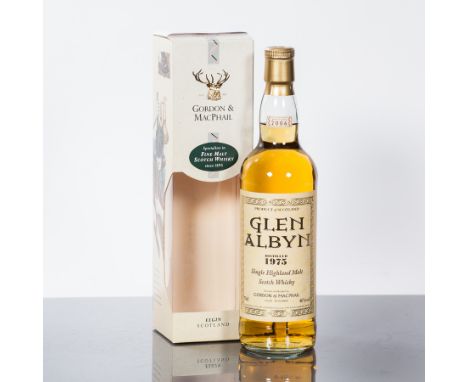 GLEN ALBYN 31 YEAR OLD
Single Highland Scotch Whisky, distilled in 1975 and bottled in 2006 by Gordon & Macphail.  70cl, 46% 