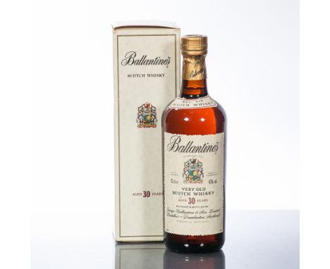 BALLANTINE'S 30 YEAR OLD
Very Old Blended Scotch Whisky. 75cl, 43% volume, in carton. CONDITION REPORT: Good.