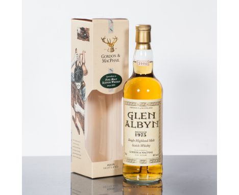 GLEN ALBYN 31 YEAR OLD
Single Highland Scotch Whisky, distilled in 1975 and bottled in 2006 by Gordon & Macphail.  70cl, 46% 