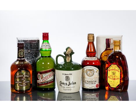 CRAWFORD'S FIVE STAR
Blended Scotch Whisky. 26 2/3 fl ozs/75.7cl, 70° Proof, in carton.
CHIVAS REGAL 12 YEAR OLD
Blended Scot