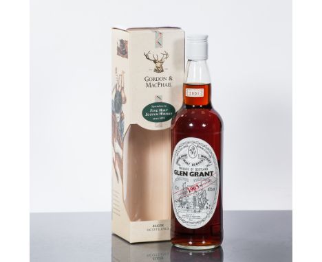 GLEN GRANT 38 YEAR OLD
Single Speyside Scotch Whisky, distilled in 1963 and bottled in 2011 by Gordon & Macphail.  70cl, 40% 