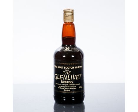 GLENLIVET 26 YEAR OLD
Single Speyside Scotch Whisky distilled November 1954 and bottled December 1980 by William Cadenhead of