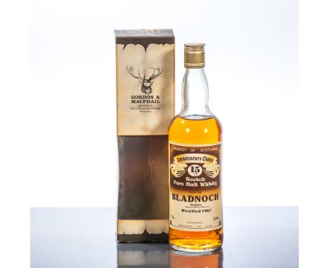 BLADNOCH 15 YEAR OLD CONNOISSEURS CHOICE
Single Lowland Scotch Whisky, distilled 1967, 75cl, 40% volume.
 CONDITION REPORT: M