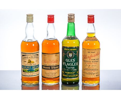 GLENFARCLAS 8 YEAR OLD 105° PROOF
Single Speyside Scotch Whisky, 75cl, 60% volume.
GLENLIVET 15 YEAR OLD 
Single Speyside Sco