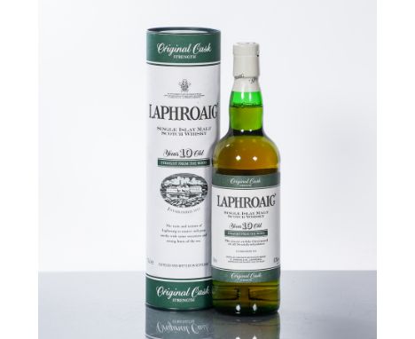 LAPHROAIG 10 YEAR OLD CASK STRENGTH
Single Islay Scotch Whisky. 70 cl, 57.3% volume, in tube.