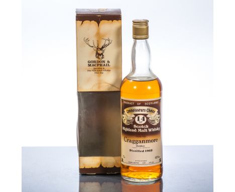 CRAGGANMORE 14 YEAR OLD CONNOISSEURS CHOICE
Single Highland (sic) Scotch Whisky, distilled 1968, 75cl, 40% volume, in carton.