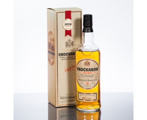 KNOCKANDO 12 YEAR OLD SEASON 1976
Pure Single Malt Scotch Whisky, Bottled 1989. 75cl, 40% volume, in sealed carton. CONDITION