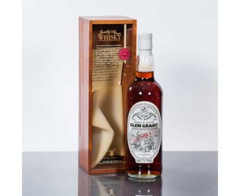 GLEN GRANT 50 YEAR OLD
Single Speyside Scotch Whisky, distilled in 1958 and bottled in 2008 by Gordon & MacPhail. 70cl, 40% v