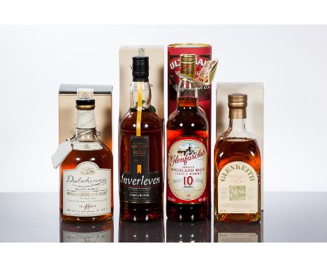 GLEN KEITH 10 YEAR OLD
Single Highland Scotch Whisky. 70cl,  43% volume, in carton.
GLENFARCLAS 10 YEAR OLD
Single Highland M