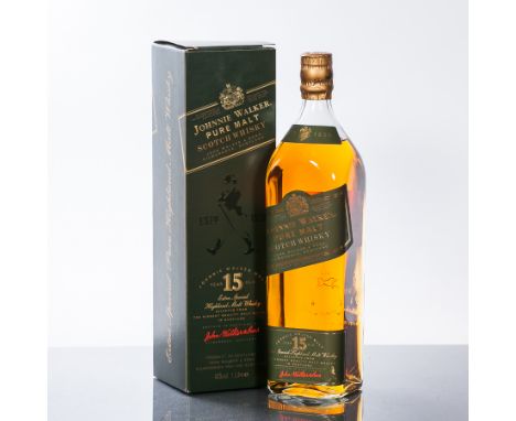 JOHNNIE WALKER 15 YEAR OLD
Single Highland Scotch Whisky, 1 L, 43% volume, with tasting notes, in carton.