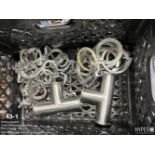 Lot: 3" and 2" tri-clamps and tees
