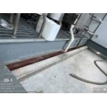 Steel mezzanine, 27" H x 60" wide runs, grate top, (2) 40' runs, (1) 19' cross section, 18" "I-beam